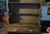 Antique dark wood hutch