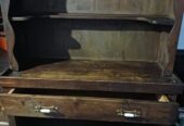 Antique dark wood hutch