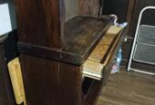 Antique dark wood hutch