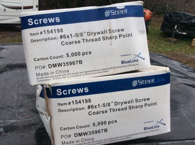 2 unopened boxes of screws