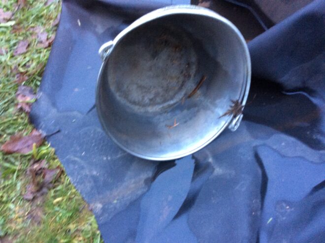 Stainless bucket for ashes