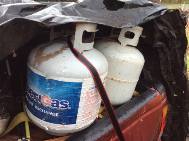 Two propane tanks