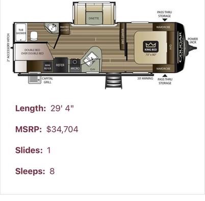 2020 Travel Trailer Keystone Cougar