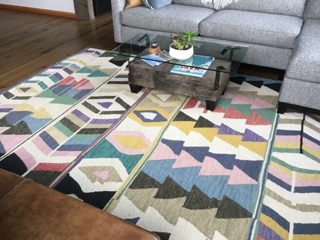 Wool rug. 7.6”x9.6”