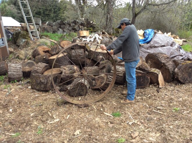 Large wagon wheel