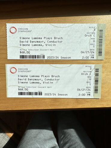 2,Oregon Symphony tickets this Sunday
