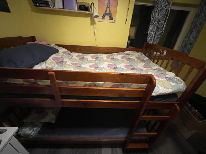 Solid Wood Bunk Beds W/ Matresses