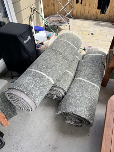 270 sq ft of carpet – only 3 years old