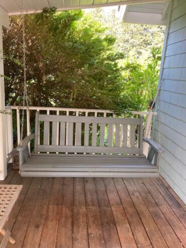 Top end wood porch swing