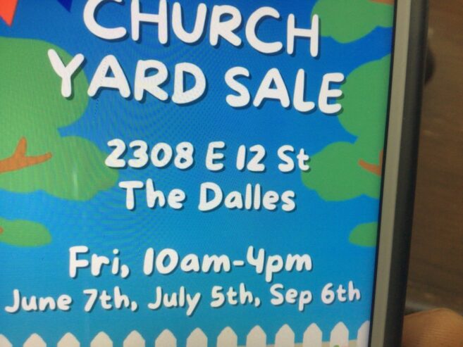 Church yard sale