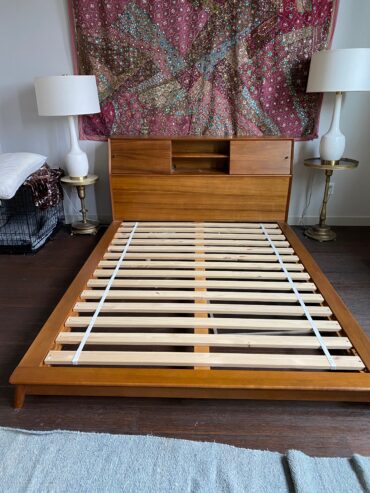 West Elm queen bed frame