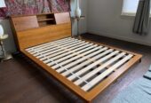 West Elm queen bed frame