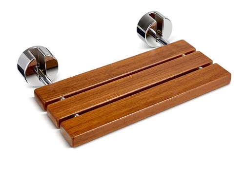 Fold-down Teak Shower Seat (new in open box)