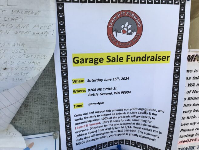 Garage sale fundraiser