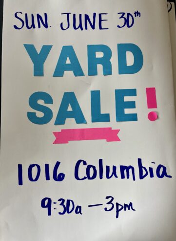 HUGE YARD SALE!!! SUNDAY JUNE 30th 9:30am -3pm