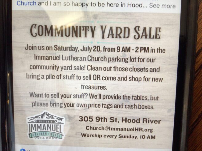 Community yard sale