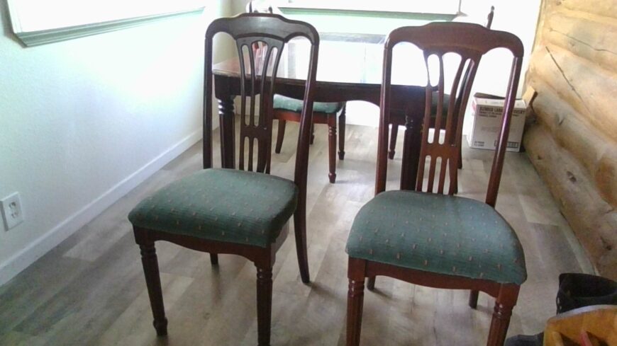 Dining table and chairs