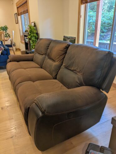 leather reclining sofa