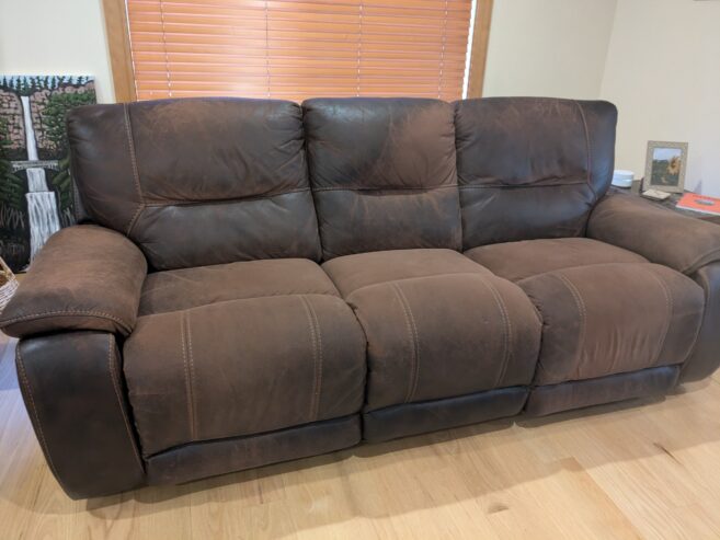 leather reclining sofa