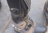 Size 5 kids motocross boots and helmit