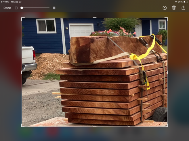 Redwood slabs