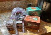 Keurig Coffee Maker, 2 Keurig My K Cups (reusable) and misc. coffee pods