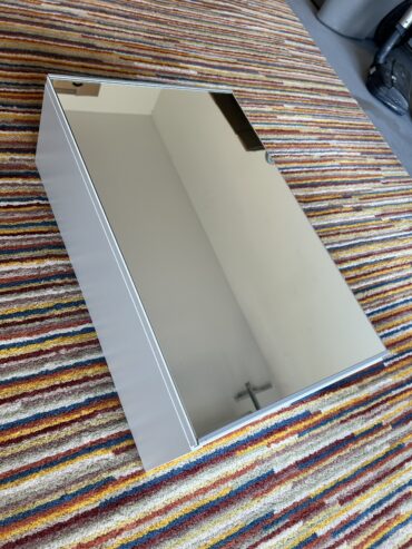 Bathroom mirror cabinet with door