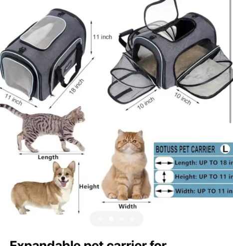 Expandable small pet carrier