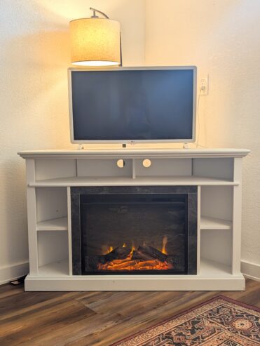 Electric Corner Fireplace TV Stand