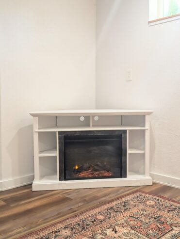 Electric Corner Fireplace TV Stand