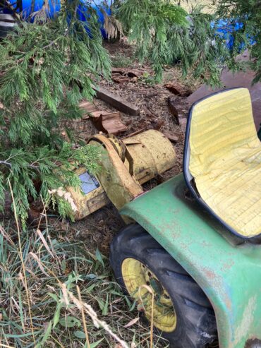 John Deere tractor and tiller