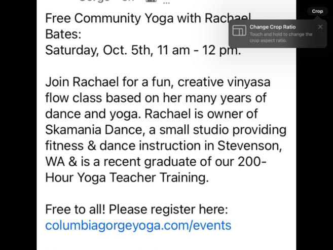 Free yoga class tomorrow