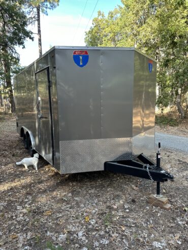 Victory 16’ V-nose tool trailer/toy hauler with ramp gate