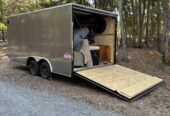 Victory 16’ V-nose tool trailer/toy hauler with ramp gate