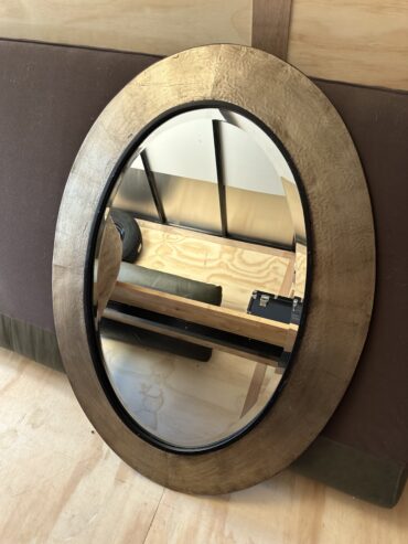 Metal oval mirror