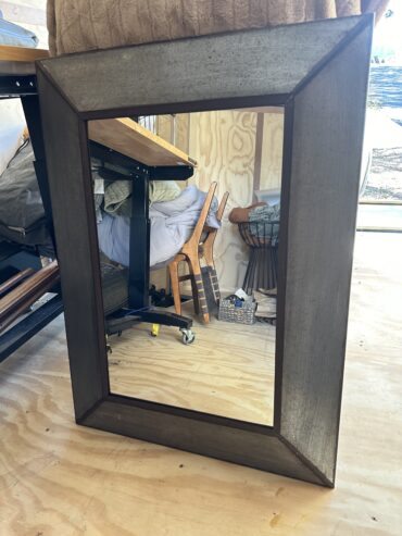 Rectangular metal mirror