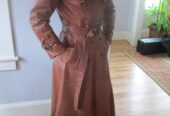 Vintage Long Leather Coat, Woman’s