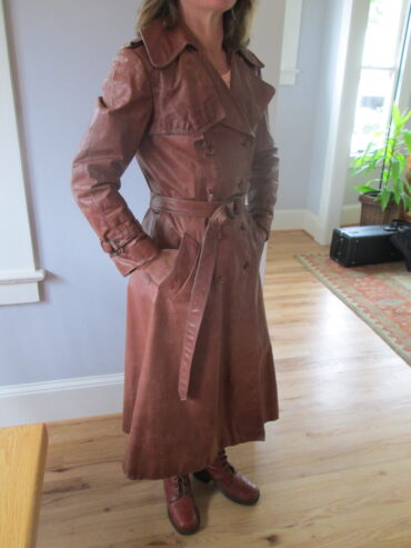 Vintage Long Leather Coat, Woman’s