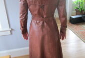 Vintage Long Leather Coat, Woman’s