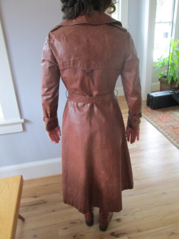 Vintage Long Leather Coat, Woman’s