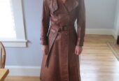 Vintage Long Leather Coat, Woman’s