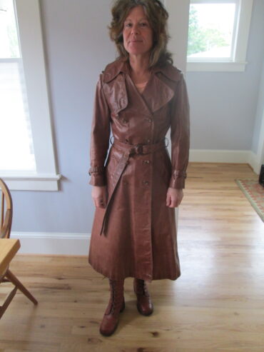 Vintage Long Leather Coat, Woman’s