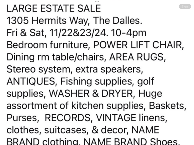 Large estate sale