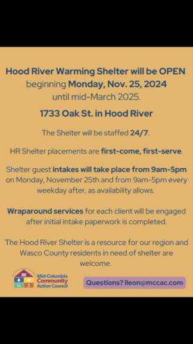 Warming shelter opens