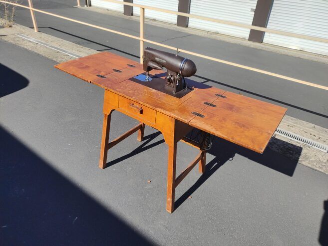 Heavy Duty Antique Kenmore Sewing Oak Desk, working