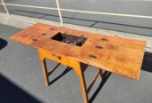 Heavy Duty Antique Kenmore Sewing Oak Desk, working