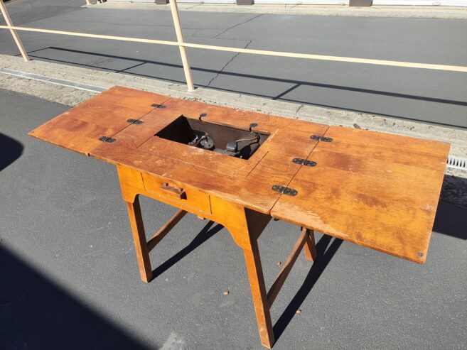 Heavy Duty Antique Kenmore Sewing Oak Desk, working