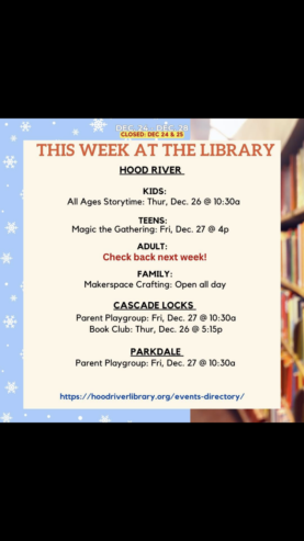 Library schedule