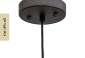 Black metal dome pendant light