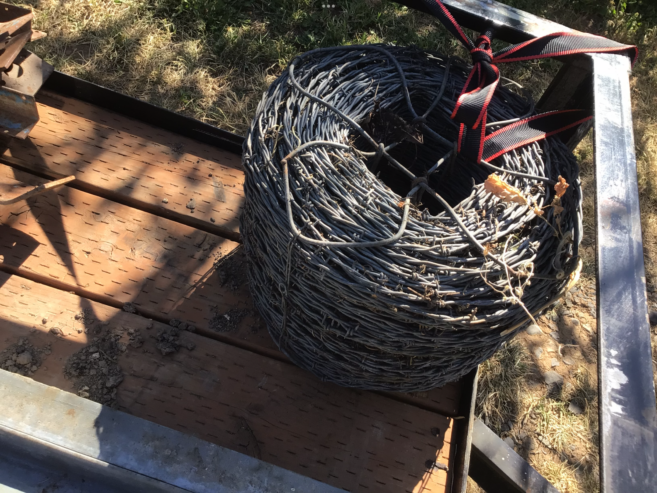 Full roll of barb wire